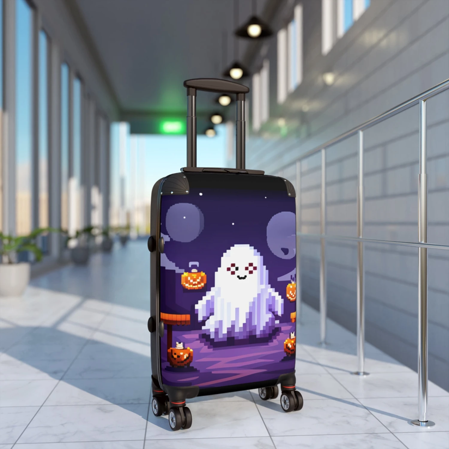 LFO - Carry On - Suitcase - Halloween Pixel Art - Kawaii Ghost 4 LFO - Carry On - Suitcase - Halloween Pixel Art - Kawaii Ghost - Image 4