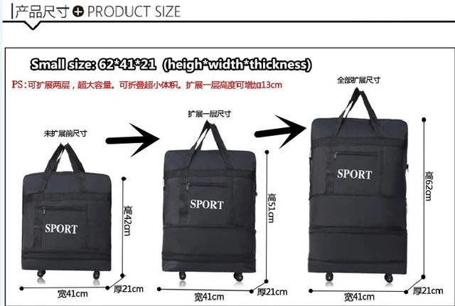 2019 Waterproof Duffel Portable Travel Suitcase Air Bag Unisex Expandable Folding Luggage Bags With 2 2019 Waterproof Duffel Portable Travel Suitcase Air Bag Unisex Expandable Folding Luggage Bags With - Image 2