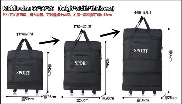 2019 Waterproof Duffel Portable Travel Suitcase Air Bag Unisex Expandable Folding Luggage Bags With 3 2019 Waterproof Duffel Portable Travel Suitcase Air Bag Unisex Expandable Folding Luggage Bags With - Image 3
