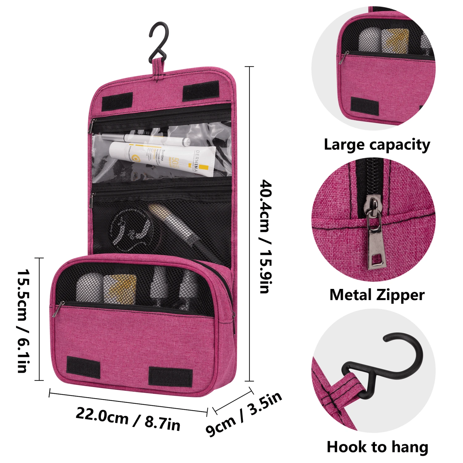 Cat Print Toiletry Cosmetic Travel Bag 6 Cat Print Toiletry Cosmetic Travel Bag - Image 6