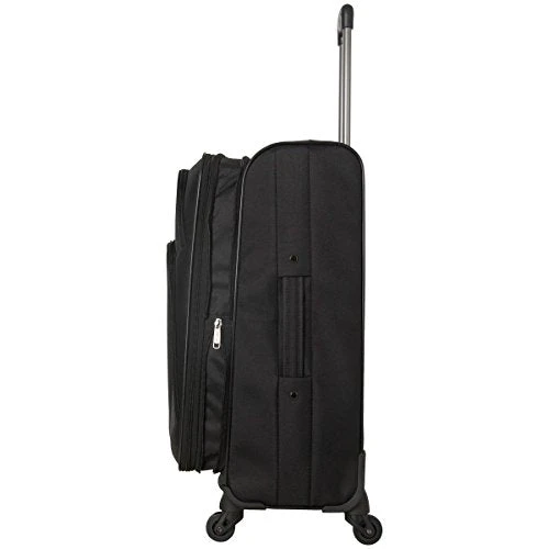 Kenneth Cole Reaction Going Places 24" 600d Polyester Expandable 4-Wheel Spinner Checked Luggage, Black 8 Kenneth Cole Reaction Going Places 24" 600d Polyester Expandable 4-Wheel Spinner Checked Luggage, Black - Image 8