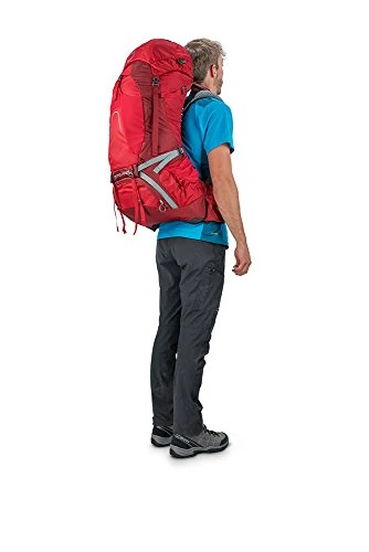 Osprey Atmos AG 50 Men's Backpacking Backpack, Rigby Red , Medium 2 Osprey Atmos AG 50 Men's Backpacking Backpack, Rigby Red , Medium - Image 2