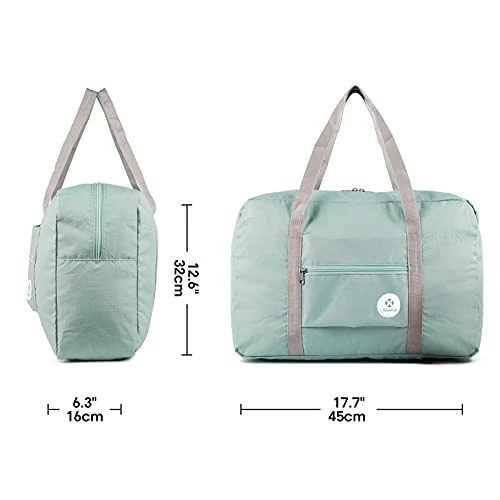 For Spirit Airlines Foldable Travel Duffel Bag Tote Carry On Luggage Sport Duffle Weekender Overnight For Women And Girls (1112 Mint Green) 6 For Spirit Airlines Foldable Travel Duffel Bag Tote Carry On Luggage Sport Duffle Weekender Overnight For Women And Girls (1112 Mint Green) - Image 6