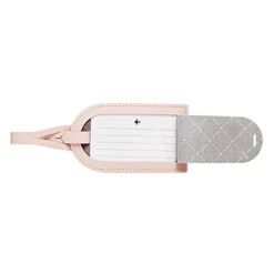 Kikki.K Signature Edition Collection - Leather Luggage Tag In Blush, Luggage Tag Insert, Plastic Window, Large Size Insert Section For Business Cards, 4.53" L X 2.60" W X 0.20" H -Luggage Factory 31A8pg26EOS