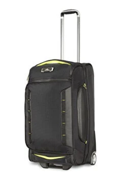 High Sierra At8 Wheeled Upright Duffel Bag, Black/Zest, 26"
