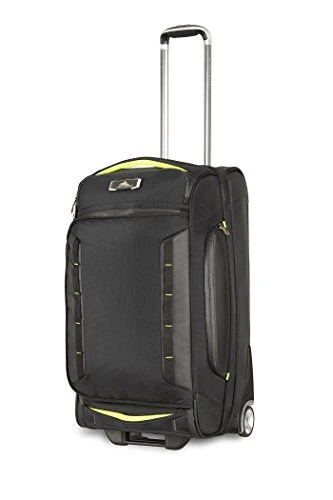 High Sierra At8 Wheeled Upright Duffel Bag, Black/Zest, 26" 1 High Sierra At8 Wheeled Upright Duffel Bag, Black/Zest, 26"