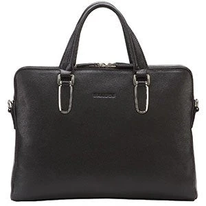 Banuce Black Soft Genuine Leather Briefcase For Women Men Business Work 14" Laptop Messenger Bag 2 Banuce Black Soft Genuine Leather Briefcase For Women Men Business Work 14" Laptop Messenger Bag - Image 2