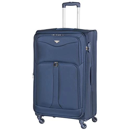 Flight Knight Lightweight 4 Wheel 800D Soft Case Suitcases Maximum Size For Delta, Cabin + Medium + Large Navy FK0039_3SET 6 Flight Knight Lightweight 4 Wheel 800D Soft Case Suitcases Maximum Size For Delta, Cabin + Medium + Large Navy FK0039_3SET - Image 6