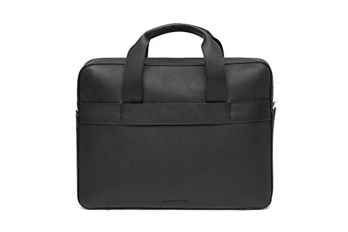 Moleskine Classic Leather Slim Briefcase, Black - For Work, School, Travel & Everyday Use, Space For Devices, Tablet, Laptop, & Chargers, Notebook Planner Or Organizer, Secure Zipper 3 Moleskine Classic Leather Slim Briefcase, Black - For Work, School, Travel & Everyday Use, Space For Devices, Tablet, Laptop, & Chargers, Notebook Planner Or Organizer, Secure Zipper - Image 3