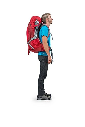 Osprey Atmos AG 50 Men's Backpacking Backpack, Rigby Red , Medium 3 Osprey Atmos AG 50 Men's Backpacking Backpack, Rigby Red , Medium - Image 3