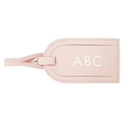 Kikki.K Signature Edition Collection - Leather Luggage Tag In Blush, Luggage Tag Insert, Plastic Window, Large Size Insert Section For Business Cards, 4.53" L X 2.60" W X 0.20" H -Luggage Factory 31hTarEni7S