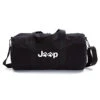 Jeep Wrangler Cat Dog Paw Prints Army Sport Heavyweight Canvas Duffel Bag In Black & White, Large