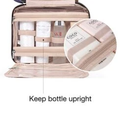 BAGSMART Toiletry Bag Travel Bag With Hanging Hook, Water-resistant Makeup Cosmetic Bag Travel Organizer For Accessories, Shampoo, Full Sized Container, Toiletries, Large 12 BAGSMART Toiletry Bag Travel Bag With Hanging Hook, Water-resistant Makeup Cosmetic Bag Travel Organizer For Accessories, Shampoo, Full Sized Container, Toiletries, Large -Luggage Factory 411DiEWMpvL