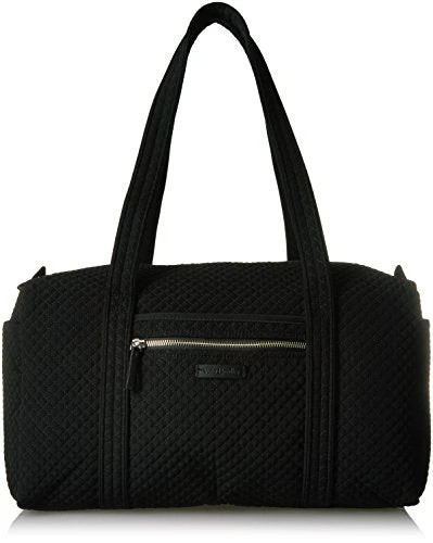 Vera Bradley Women's Iconic Small Duffel Microfiber, Classic Black 2 Vera Bradley Women's Iconic Small Duffel Microfiber, Classic Black - Image 2