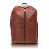 McKleinUSA Englewood, Pebble Grain Calfskin Leather, 17" Leather, Triple Compartment, Carry-All, Laptop & Tablet Weekend Backpack, Brown (18894)