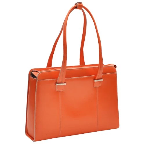McKlein, W Series, Alexis, Top Grain Cowhide Leather, 14" Leather Ladies' Laptop Briefcase, Orange (96540) 2 McKlein, W Series, Alexis, Top Grain Cowhide Leather, 14" Leather Ladies' Laptop Briefcase, Orange (96540) - Image 2