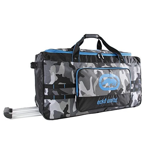 Ecko Unltd. Men's United 32" Large Rolling Duffel Bag, Grey Camo/Blue, One Size 1 Ecko Unltd. Men's United 32" Large Rolling Duffel Bag, Grey Camo/Blue, One Size