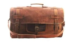 Cuero 20" Mens Retro Style Carry On Luggage Flap Duffel Leather Duffel Bag 10 Cuero 20" Mens Retro Style Carry On Luggage Flap Duffel Leather Duffel Bag -Luggage Factory 414GreACgqL