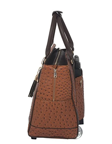 The Uptown Ostrich Computer Ipad, Laptop Tablet Rolling Tote Bag Briefcase Carryall Bag 3 The Uptown Ostrich Computer Ipad, Laptop Tablet Rolling Tote Bag Briefcase Carryall Bag - Image 3