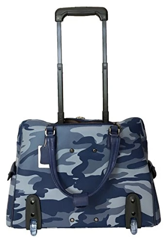 Trendy Flyer 20"L Computer/Laptop Bag Tote Duffel Rolling Wheel Case Purse Carry Camo Blue 3 Trendy Flyer 20"L Computer/Laptop Bag Tote Duffel Rolling Wheel Case Purse Carry Camo Blue - Image 3