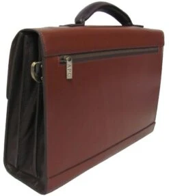 AmeriLeather Two-Tone Efficiency Laptop Briefcase (Brown) -Luggage Factory 415B 2By3Zl1L