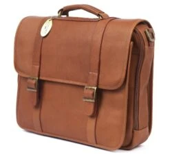Claire Chase Porthole Computer Briefcase, Saddle, One Size