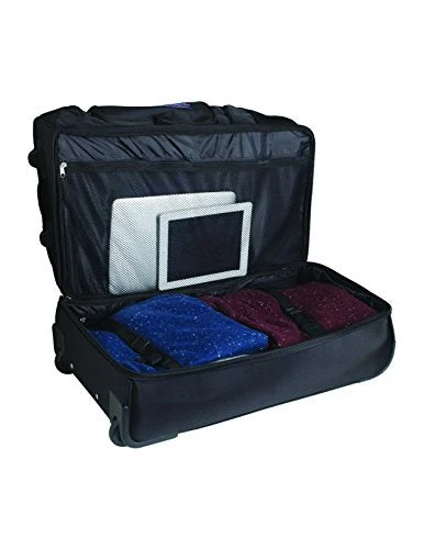 NBA Portland Trail Blazers Rolling Drop-Bottom Duffel Bag, 27 X 16 X 14", Black 4 NBA Portland Trail Blazers Rolling Drop-Bottom Duffel Bag, 27 X 16 X 14", Black - Image 4