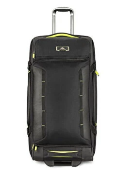 High Sierra At8 Wheeled Upright Duffel Bag, Black/Zest, 32"