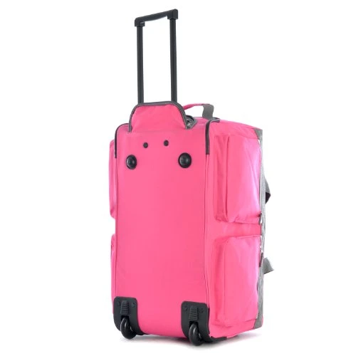 Olympia 26" 8 Pocket Rolling Duffel, Hot Pink 2 Olympia 26" 8 Pocket Rolling Duffel, Hot Pink - Image 2