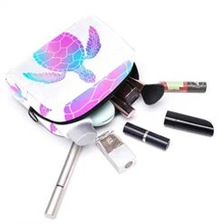 LORVIES Makeup Bag Toiletry Bag For Women Purple And Blue Sea Turtle Skincare Cosmetic Handy Pouch Zipper Handbag -Luggage Factory 419JA YdOjL