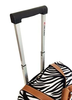 19" Duffel/Tote Bag Gym Luggage Case Wheel Purse Zebra -Luggage Factory 419 2BrCiBeQL