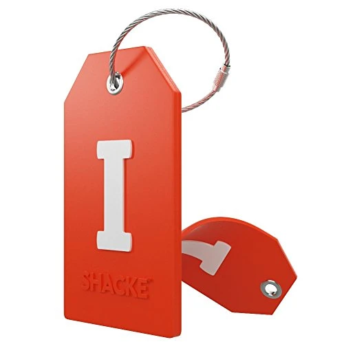 Initial Luggage Tag With Full Privacy Cover And Stainless Steel Loop – (Letter I) 1 Initial Luggage Tag With Full Privacy Cover And Stainless Steel Loop – (Letter I)