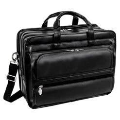 McKlein Elston Black 15.6" Nylon Double Compartment Laptop Case