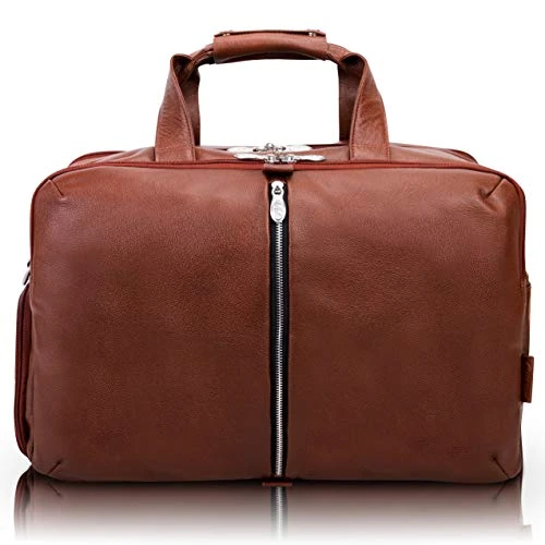 McKleinUSA Avondale, Pebble Grain Calfskin Leather, 22" Leather, Triple Compartment, Carry-All, Travel, Laptop Duffel, Brown (18904) 1 McKleinUSA Avondale, Pebble Grain Calfskin Leather, 22" Leather, Triple Compartment, Carry-All, Travel, Laptop Duffel, Brown (18904)