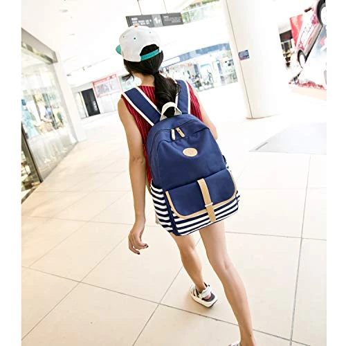 FLYMEI Cute Backpack For Women, School Backpack For Girls Fashion Bookbag For Women 15.6'' Laptop Back Pack With USB Charging Port, Lightweight Blue Bookbag Casual Girl Backpack 2 FLYMEI Cute Backpack For Women, School Backpack For Girls Fashion Bookbag For Women 15.6'' Laptop Back Pack With USB Charging Port, Lightweight Blue Bookbag Casual Girl Backpack - Image 2