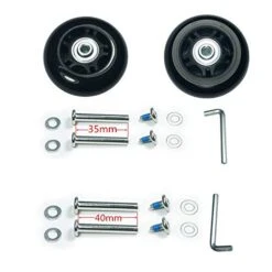 F-ber Luggage Suitcase Wheels Replacement Kit 75x24mm/2.95"x0.94" W/ABEC 608zz Inline Outdoor Skate Replacement Wheels, One Set Of (2) Wheels (OD:75 W:24 ID:6 Axles:35&40mm) -Luggage Factory 41AxiwfLR1L