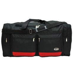 30-Inch Two-Tone Sports Duffel Bag/Travel Duffel/in 3 Colors (Black/Red)