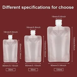 YASUOA 12 Pieces Travel Size Refillable Empty Squeeze Pouch, TSA Approved Stand Up Pouch For Toiletry, Lotion Shampoo Shower Gel Squeezable Bags, Leakproof Cosmetic Containers (30ml/50ml/100ml) -Luggage Factory 41Bpzpada7S