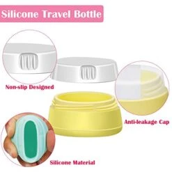 Selizo Travel Bottles Containers Silicone And Plastic Cream Jars With TSA Approved Toiletry Case For Toiletries Cosmetic Makeup Body Hand Cream Lotion Shampoo 13 Selizo Travel Bottles Containers Silicone And Plastic Cream Jars With TSA Approved Toiletry Case For Toiletries Cosmetic Makeup Body Hand Cream Lotion Shampoo -Luggage Factory 41C751ucgBL