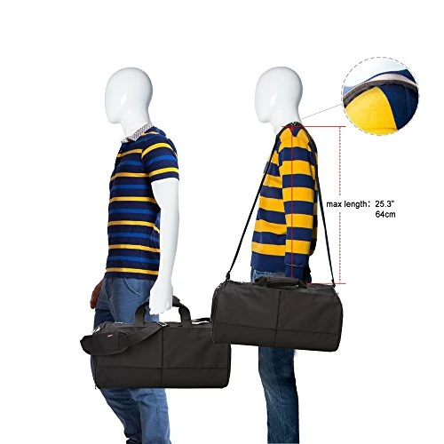 Bison Denim Multipurpose Duffel Bag Weekender Bag Carry On Travel Bag With Strap (Vintage Grey) 8 Bison Denim Multipurpose Duffel Bag Weekender Bag Carry On Travel Bag With Strap (Vintage Grey) - Image 8