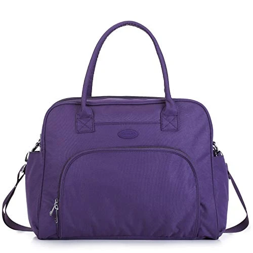 Lily & Drew Carry On Weekender Overnight Travel Shoulder Bag For 15.6 Inch Laptop Computers For Women (Purple) 1 Lily & Drew Carry On Weekender Overnight Travel Shoulder Bag For 15.6 Inch Laptop Computers For Women (Purple)