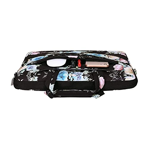 MOSISO Laptop Shoulder Bag Compatible With MacBook Pro/Air 13 Inch, 13-13.3 Inch Notebook Computer, Polyester Trumpet Creeper Carrying Briefcase Sleeve With Trolley Belt 4 MOSISO Laptop Shoulder Bag Compatible With MacBook Pro/Air 13 Inch, 13-13.3 Inch Notebook Computer, Polyester Trumpet Creeper Carrying Briefcase Sleeve With Trolley Belt - Image 4