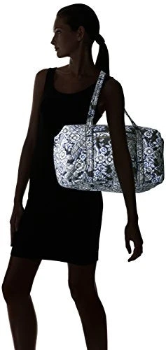 Vera Bradley Women'S Iconic Small Duffel, Snow Lotus 7 Vera Bradley Women'S Iconic Small Duffel, Snow Lotus - Image 7
