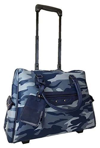 Trendy Flyer 20"L Computer/Laptop Bag Tote Duffel Rolling Wheel Case Purse Carry Camo Blue 1 Trendy Flyer 20"L Computer/Laptop Bag Tote Duffel Rolling Wheel Case Purse Carry Camo Blue