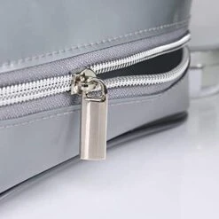 LIZHOUMIL Transparent Makeup Bag Storage Bags Travel Organizer Waterproof Makeup Beautician Cosmetic Bag Beauty Case Toiletry Bag Wash Bags Silver Medium 16 LIZHOUMIL Transparent Makeup Bag Storage Bags Travel Organizer Waterproof Makeup Beautician Cosmetic Bag Beauty Case Toiletry Bag Wash Bags Silver Medium -Luggage Factory 41F bc8P8wL