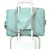 FUNFEL Travel Foldable Duffel Bag For Women & Men, Waterproof Lightweight Travel Luggage Bag For Sports, Gym, Vacation (Ⅲ-Mint Green)