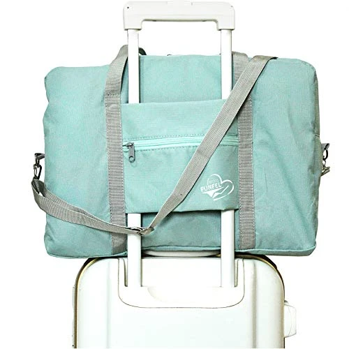 FUNFEL Travel Foldable Duffel Bag For Women & Men, Waterproof Lightweight Travel Luggage Bag For Sports, Gym, Vacation (Ⅲ-Mint Green) 1 FUNFEL Travel Foldable Duffel Bag For Women & Men, Waterproof Lightweight Travel Luggage Bag For Sports, Gym, Vacation (Ⅲ-Mint Green)