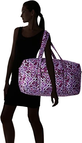 Vera Bradley Women's Iconic Large Travel Duffel-Signature, Lilac Paisley, One Size 7 Vera Bradley Women's Iconic Large Travel Duffel-Signature, Lilac Paisley, One Size - Image 7