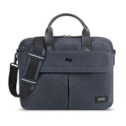 Solo Gavin Waxed Canvas Slim Brief, Indigo