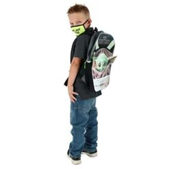 Star Wars"The Child" Baby Yoda 16" Half Moon Backpack With 1 Zipper Front Pocket & Ears -Luggage Factory 41INukmQXGL
